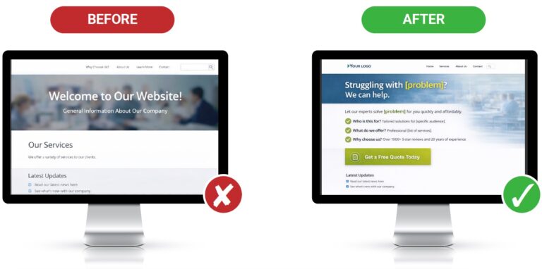 ContentClear Marketing Website Transformations