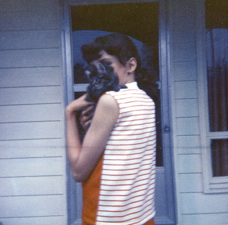 PetFriendlyOffice.com Pam Foster with kitten from childhood